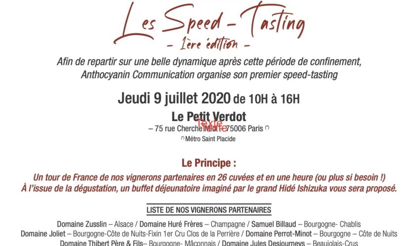 Les Speed-Tasting d'Anthocyanin